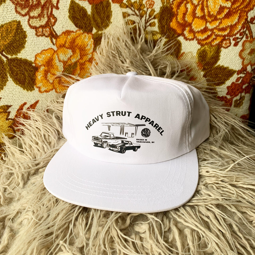 White Gas Station Hat