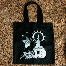Load image into Gallery viewer, Canvas &quot;Skull &amp; Butterfly&quot; Tote Bag
