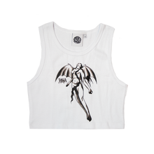 Load image into Gallery viewer, Batty - Cropped Cherie Tank - White
