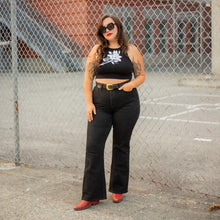 Load image into Gallery viewer, Rose - Cropped Joan Tank - Black
