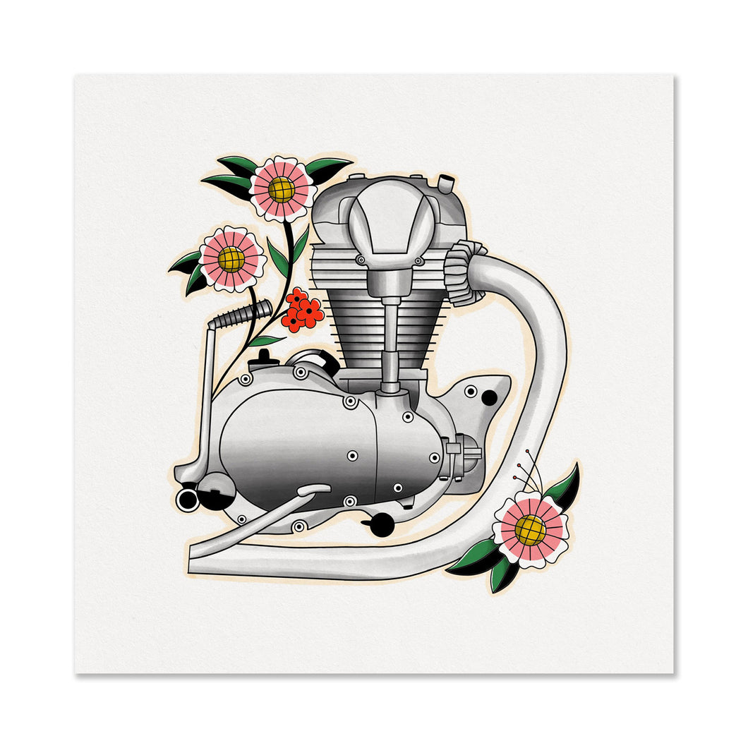 12 x 12 Kawasaki Engine Print