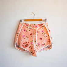 Load image into Gallery viewer, Handmade Pink Floral Stevie Shorts (Size Large Fit)
