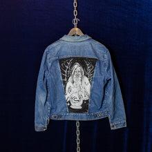 Load image into Gallery viewer, Wizard Patch on a Vintage Denim Jacket (Size Medium Men&#39;s Fit)
